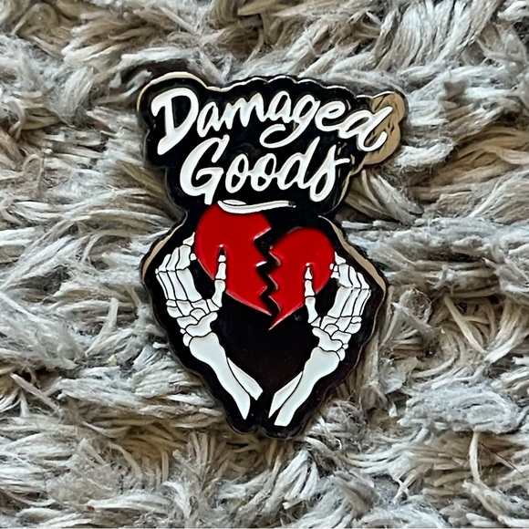“Damaged Goods” Enamel Pin - Picture 1 of 1